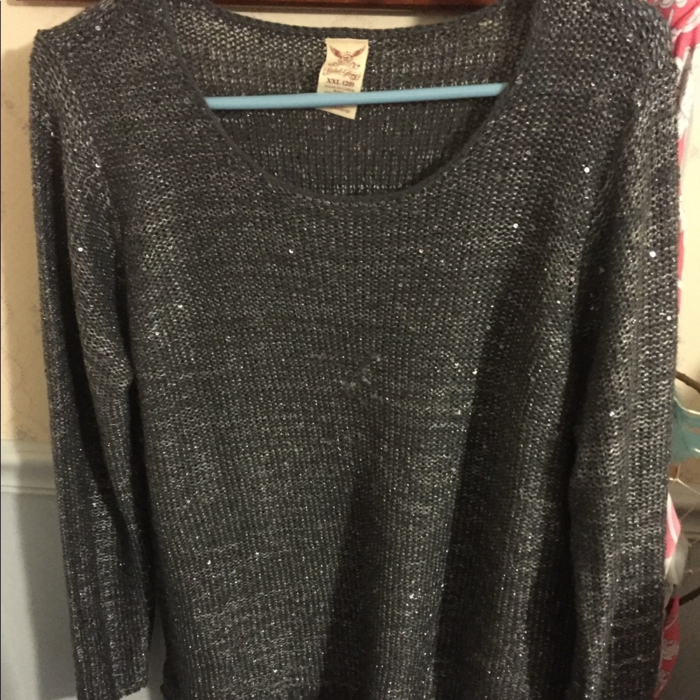 🎀🛍✨Embellished Tulle  bottomed sweater👠💅🏼💕